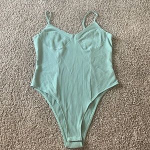 Green sheen bodysuit